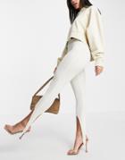Fashionkilla Stirrup Leggings In Buttercream-white