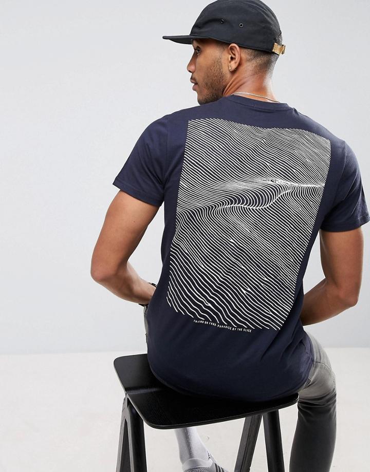 Friend Or Faux Pleasures Back Print T-shirt - Navy