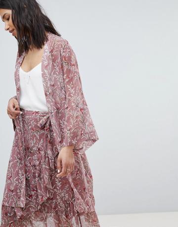 Sofie Schnoor Bird Print Wrap Kimono - Multi