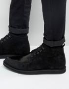 Asos Brothel Creeper Boots In Black Leather And Suede Mix - Black