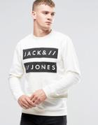 Jack & Jones Graphic Print Sweat - Off White