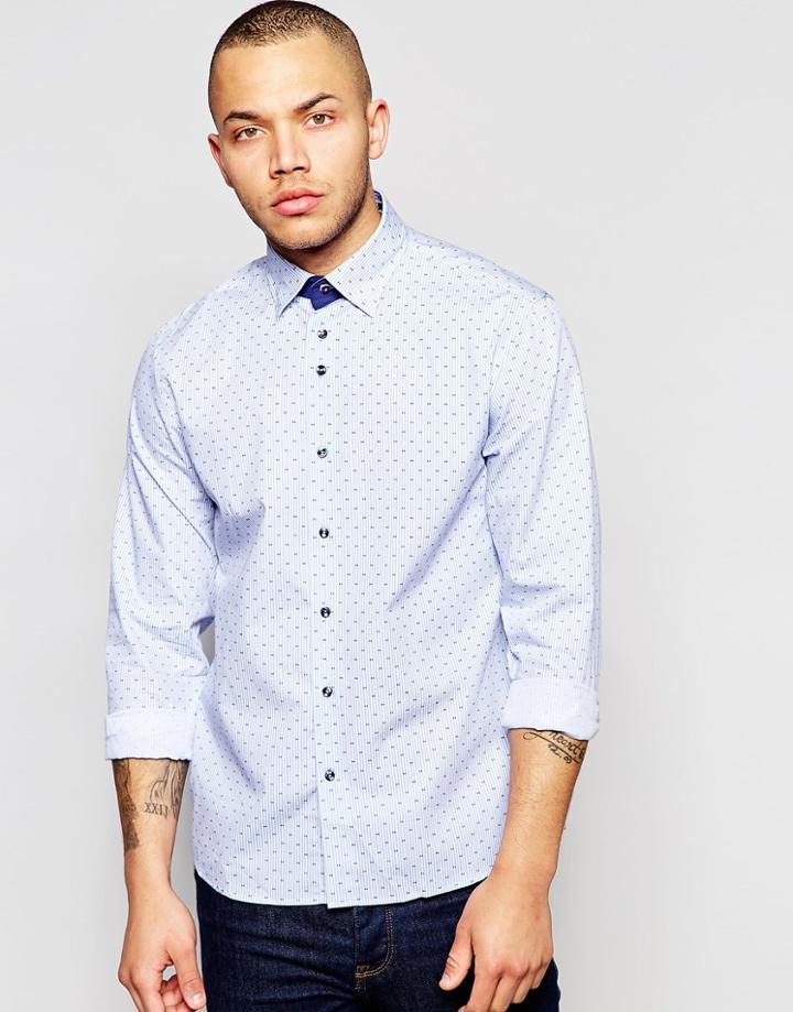 Dickens And Browne Stripe Shirt - Navy