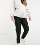 Asos Design Maternity Woven Sweatpants With Side Stripe In Mono-multi