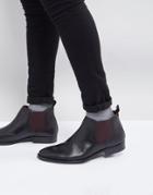 Base London Ramson Leather Chelsea Boots - Black