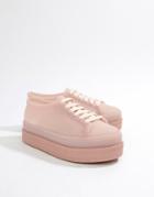 Melissa Flatform Lace Up Shoes - Pink