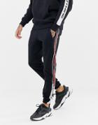 Good For Nothing Joggers With Side Stripe In Black - Black