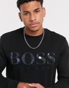 Boss Wedown Large Logo Sweatshirt In Black