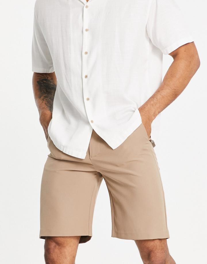 Mennace Suit Shorts In Beige-neutral