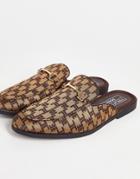 Truffle Collection Print Metal Trim Mule Loafers-multi