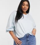 Urban Bliss Plus Balloon Sleeve Sweater In Blue-blues
