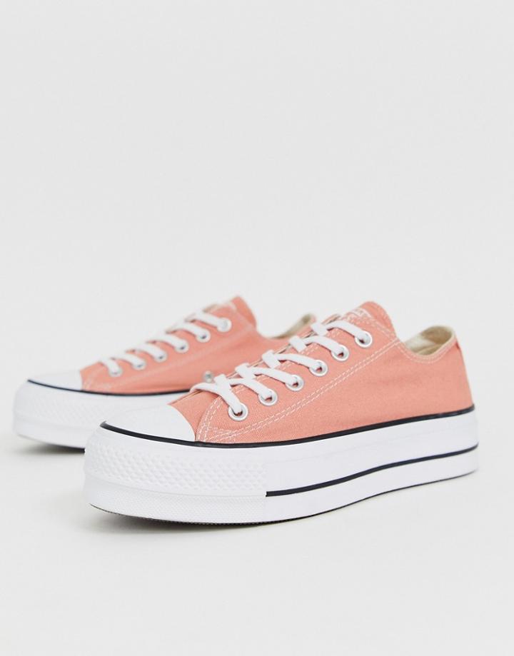 Converse Chuck Taylor Ox Platform Peach Sneakers-pink