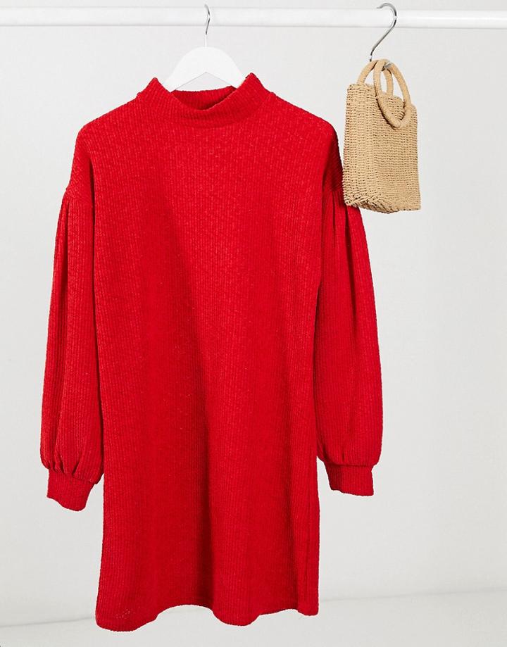 Mango Oversized Sleeve Sweater Dress In Red