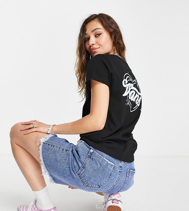 Vans Better Together Airbrush Basic Crew T-shirt In Black Exclusive At Asos