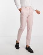 Asos Design Slim Smart Pants In Pink