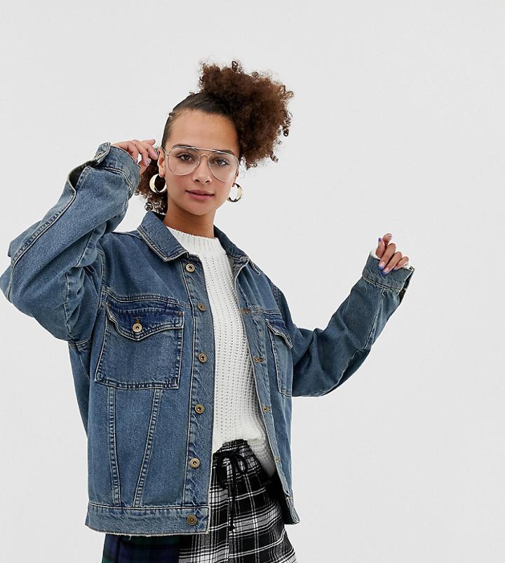 Collusion Oversized Denim Jacket - Blue