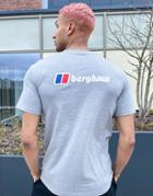 Berghaus Front & Back Logo T-shirt In Gray-grey