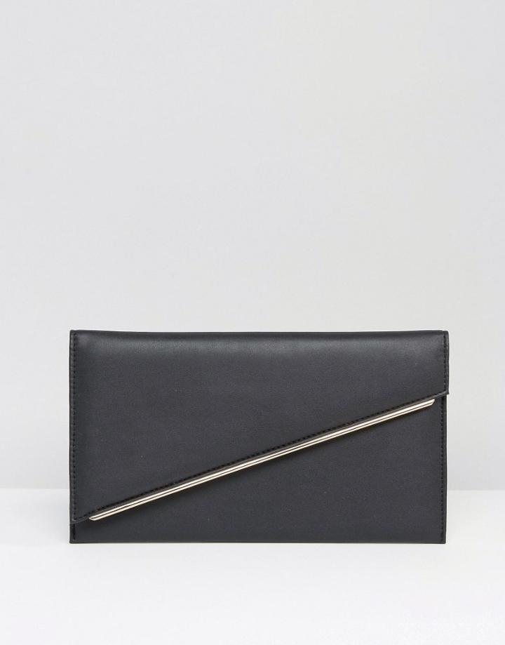 Asos Slanted Bar Clutch Bag - Black