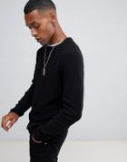 Only & Sons Crew Neck Knitted Sweater - Black