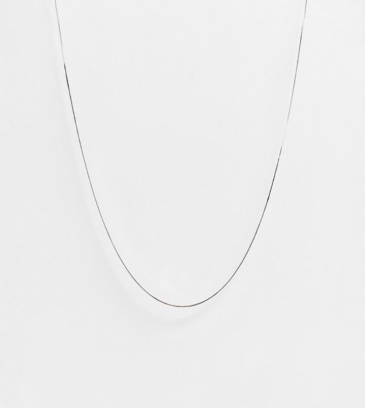 Kingsley Ryan Curve Slinky Flat Chain Necklace In Sterling Silver