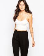 Ax Paris Crop Cami Top - Cream