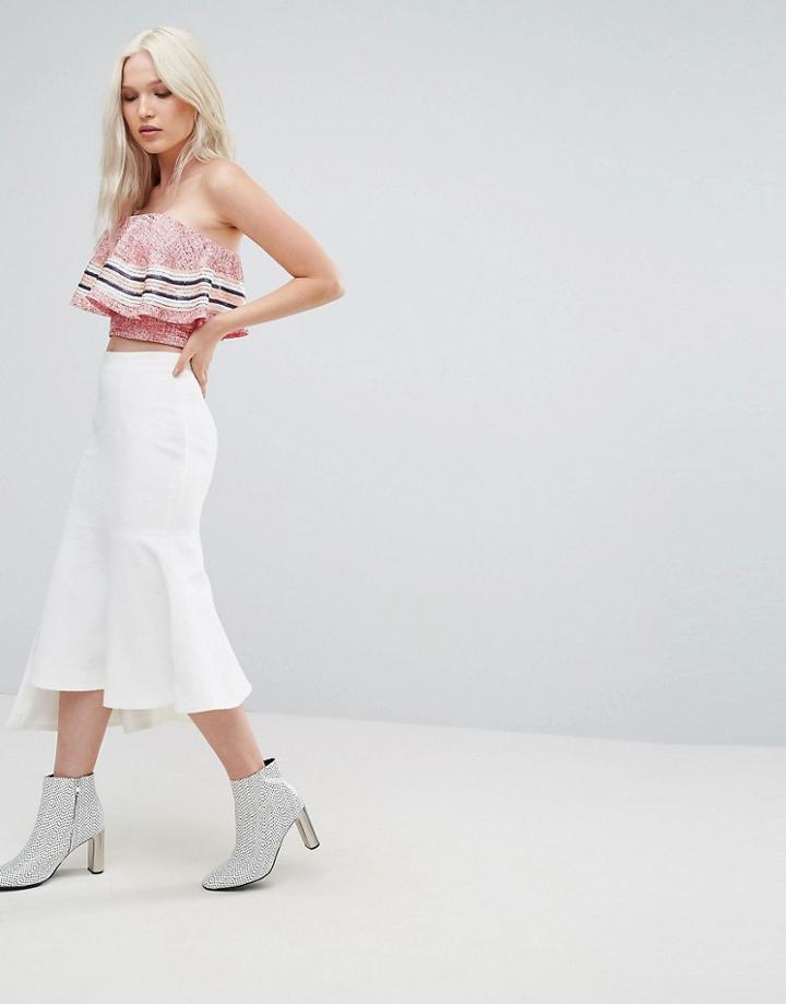 N12h Bonita Asymmetric Skirt - White