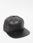 New Era 9fifty Ny Yankees Faux Leather Snapback Cap - Black