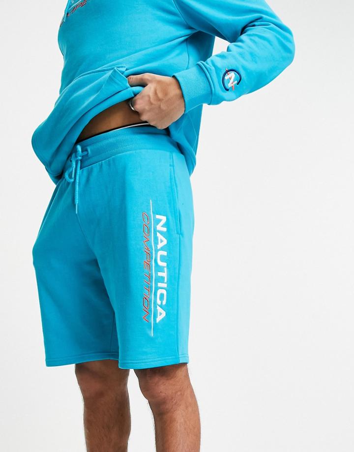 Nautica Competition Dodger Set Sweat Shorts In Aqua Blue-blues