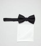 Asos Design Tie And Pocket Square Pack In Black - Multi