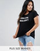 Nvme Plus Kinda Care Kinda Dont T-shirt - Black