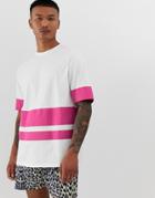 Another Influence Oversized Block Print T-shirt - Pink