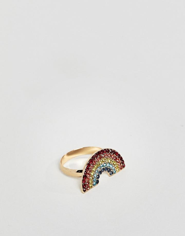 Skinny Dip Rainbow Cocktail Ring - Multi