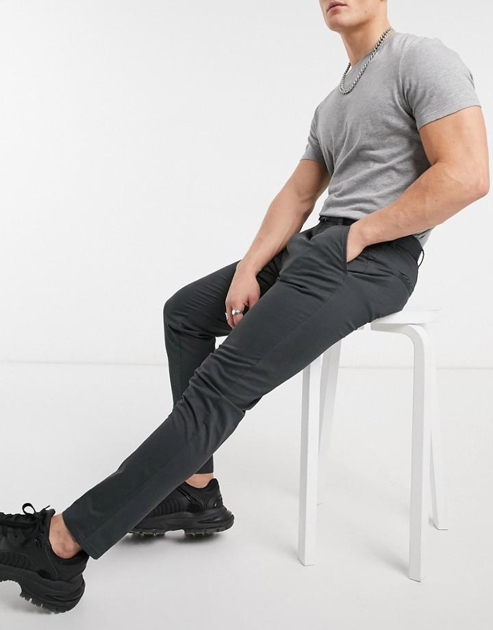 Pull & Bear Skinny Smart Chinos In Gray-grey