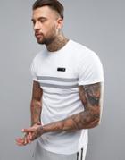 Ellesse Sport Compression T-shirt With Reflective Panel - White