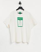 Adidas Originals X Disney T-shirt With Incredible Hulk Print In Off White