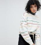 Puma Exclusive To Asos Long Sleeve Striped Dream Sweatshirt In White - White