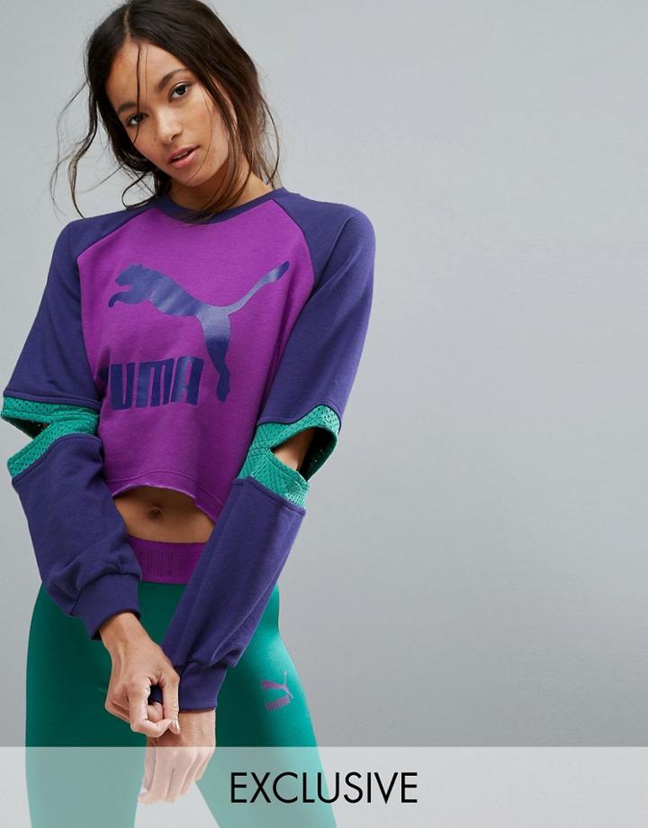 Puma Exclusive To Asos Cutout Sweatshirt - Purple