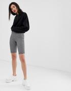 Stradivarius Gingham Legging Shorts In Multi - Multi