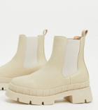 Raid Wide Fit Turner Chunky Chelsea Boot In Stone Drench-neutral