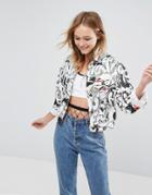 Asos X The Emoji Movie Denim Jacket - Multi