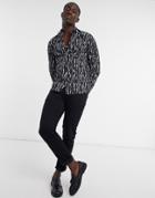 Hugo Ero3-w Abstract Print Shirt In Black