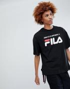 D-antidote X Fila T-shirt With Taping - Black