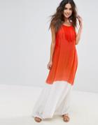 Anmol Ombre Effect Maxi Beach Dress - Orange