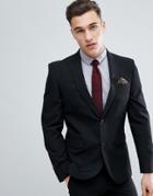 Next Slim Fit Suit Jacket In Black - Black
