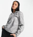 The North Face 100 Glacier 1/4 Zip Fleece In Gray Tie Dye Exclusive At Asos