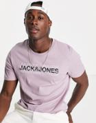 Jack & Jones Logo T-shirt In Purple