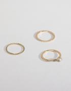Fiorelli Gold Plated Stacking Rings - Gold