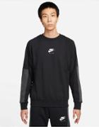 Nike Air Color Block Crew Neck Sweat In Black