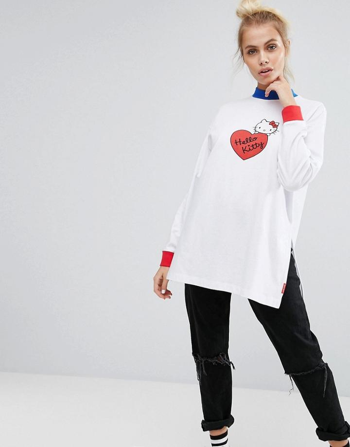 Lazy Oaf X Hello Kitty Long Sleeve T-shirt - White