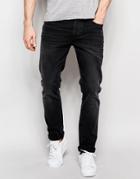 Asos Skinny Jeans In 12.5oz Washed Black - Washed Black