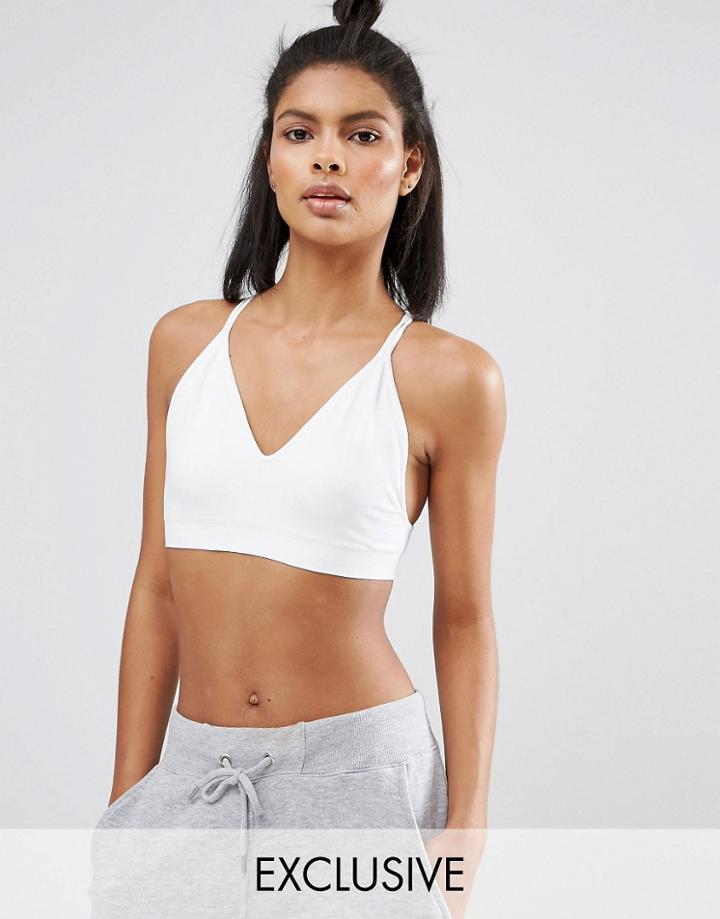 Nocozo Contrast Stappy Back Crop Top - Orange